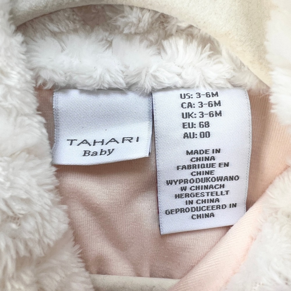 Gymboree Tahari Baby Girl 3-6M Bundle Faux Fur Vest Floral Cable Knit Cardigan - Picture 5 of 8
